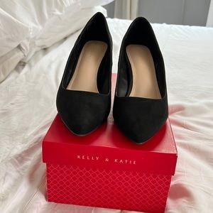 Kelly & Katie Black Block Heel